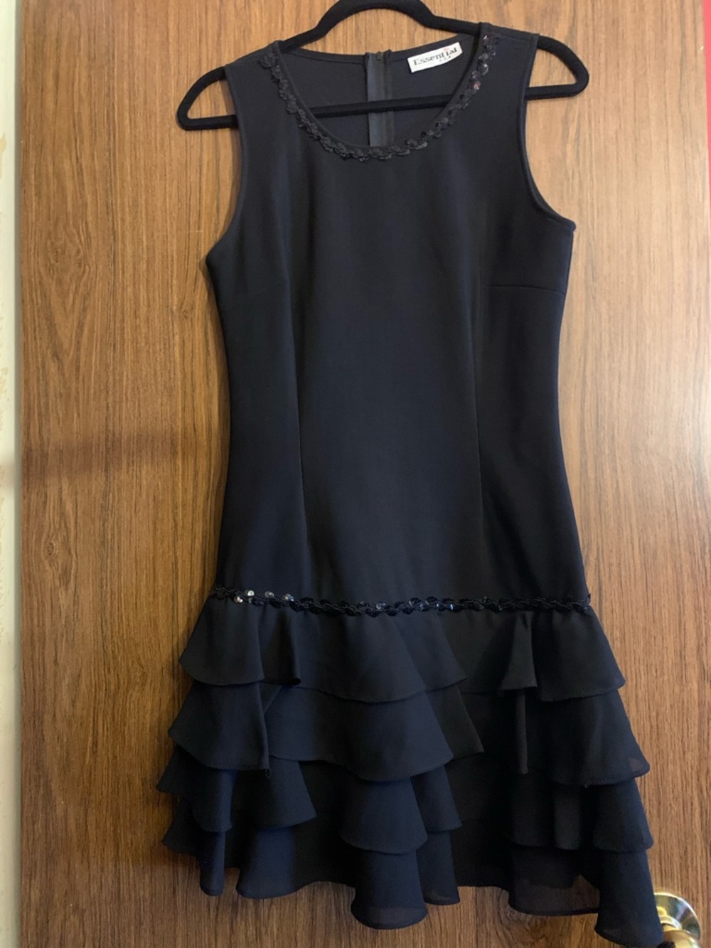 Sleeveless Black Tiered Ruffle Dress
